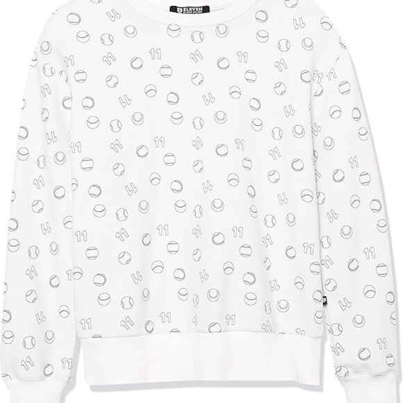 EleVen by Venus Williams Women's Break Point Pullover Sweater White Size X-Small - Picture 1 of 2
